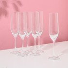 Набор бокалов для шампанского «Виола», 6 шт, 190 мл, хрустальное стекло - фото 10484636