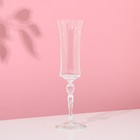 Набор бокалов для шампанского «Грация», 2 шт, 190 мл, хрустальное стекло - Фото 2