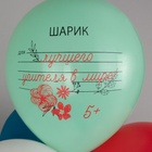 Воздушные шары латексные 12" «Шарики учителю», 25 шт., шелкография, МИКС 9622844 - фото 16462650
