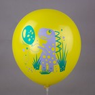 Шар воздушный латексный 12" «Динозаврики» 5 дизайнов, набор 25 шт. МИКС - фото 52162571