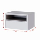 Тумба прикроватная Мечта подвесная, Белый/Бетон - фото 22213225