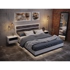 Шкаф четырехстворчатый «Мечта», с зеркалом, 1600×510×2108 мм, белый/бетон - Фото 2