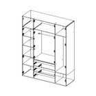 Шкаф четырехстворчатый «Мечта», с зеркалом, 1600×510×2108 мм, белый/бетон - Фото 3