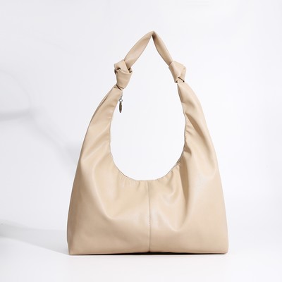 Сумка женская на молнии, цвет бежевый