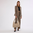 Сумка женская на молнии, цвет бежевый - Фото 2