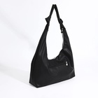 Сумка - мешок женская на молнии, 39×11×27 см, чёрная - Фото 4