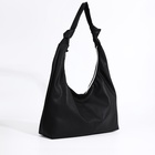 Сумка - мешок женская на молнии, 39×11×27 см, чёрная - Фото 5