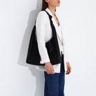 Сумка - мешок женская на молнии, 39×11×27 см, чёрная - Фото 9