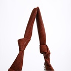 Сумка - мешок женская на молнии, 39×11×27 см, коричневая - Фото 6