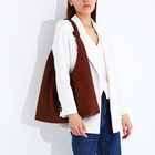 Сумка - мешок женская на молнии, 39×11×27 см, коричневая - Фото 9