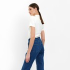Футболка женская с вырезом MINAKU SLIM FIT: цвет экрю, р-р 40 - Фото 3