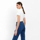 Футболка женская с вырезом MINAKU SLIM FIT: цвет экрю, р-р 44 - Фото 3