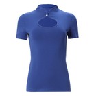 Футболка женская с вырезом MINAKU SLIM FIT: цвет синий, р-р 40 - Фото 6