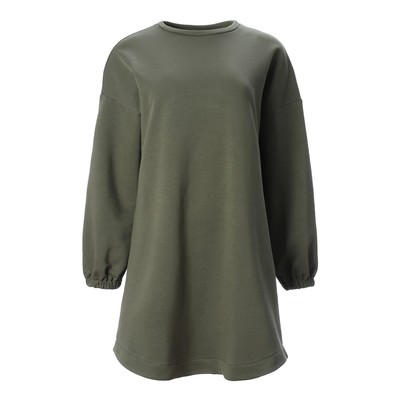 Платье с кулиской мини женское MINAKU: Casual Collection, хаки, размер 46