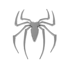 Наклейка декоративная на автомобиль "Паук", серебро - Фото 1