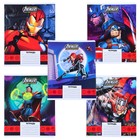 Тетрадь в линейку 24 листа, 5 видов МИКС, обложка мелованная бумага, «Мстители» - Фото 3