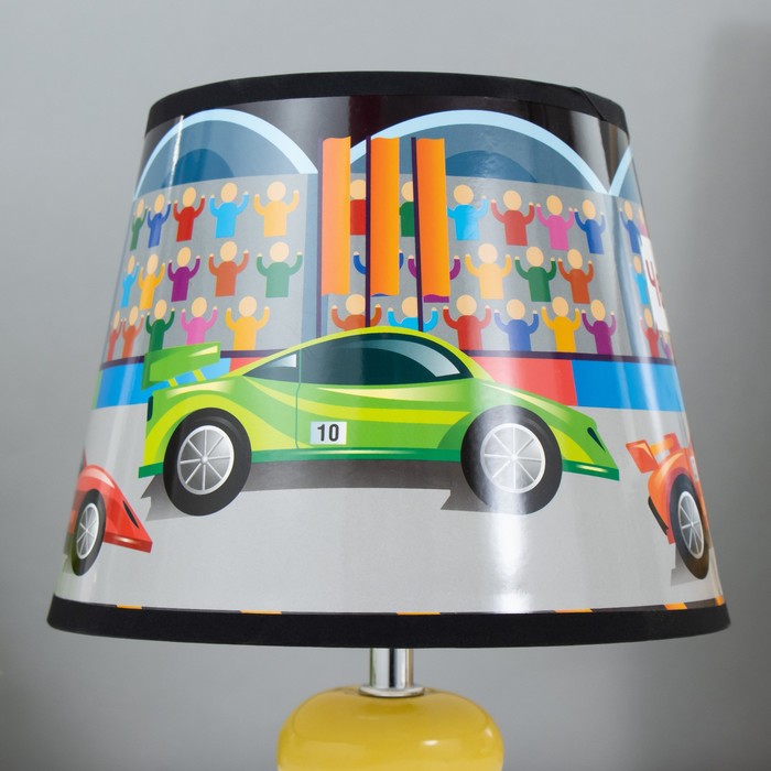 Настольная лампа "Гоночные машины" Е14 15Вт оранжево-зеленый RISALUX - фото 1906271259
