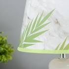 Настольная лампа с абажуром RISALUX «Листья», Е14, 15 Вт, бело-зелёный - фото 30870232