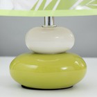 Настольная лампа с абажуром RISALUX «Листья», Е14, 15 Вт, бело-зелёный - фото 30870233