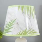 Настольная лампа с абажуром RISALUX «Листья», Е14, 15 Вт, бело-зелёный - фото 30870234