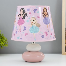 Настольная лампа "Принцессы" Е14 15Вт бело-розовый