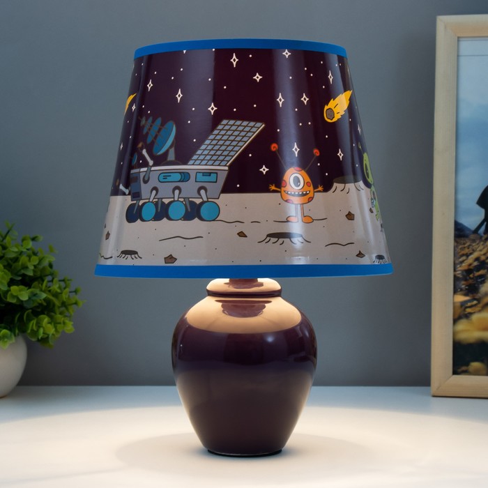 Настольная лампа "Инопланетяне" Е14 15Вт фиолетовый RISALUX - фото 1906271351