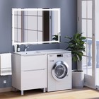 Тумба напольная Uperwood, под стиральную машину Uperwood Tanos 60, 2 ящика, цвет белый - Фото 4