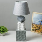 Настольная лампа Стоун Е14 40Вт серый  22х22х56 см - фото 3851101
