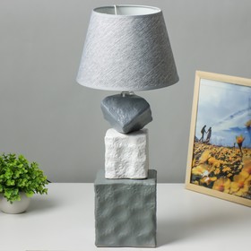 Настольная лампа Стоун Е14 40Вт серый  22х22х56 см