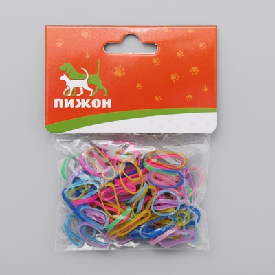 Резинки для животных повышенной прочности, набор 100 шт., микс цветов