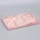 Коробка кондитерская для муссовых пирожных «Мрамор», 27 х 17.8 х 6.5 см - фото 319460902
