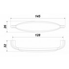 Ручка-скоба CAPPIO Ceramics, м/о 128 мм, цвет старинное серебро - фото 25324502