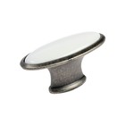 Ручка кнопка CAPPIO Ceramics, цвет старинное серебро - фото 10485721