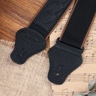 Ремень для гитары Music Life, черный с кармашком для медиаторов, 90-145 см, ширина 5 см - Фото 3