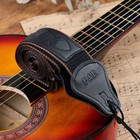 Ремень для гитары Music Life, черный с кармашком для медиаторов, 90-145 см, ширина 5 см - Фото 4