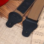 Ремень для гитары Music Life, коричневый с кармашком для медиаторов, 90-145 см, ширина 5 см - Фото 3