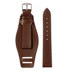 Ремешок для часов, мужской, 18 мм, запряжник 75 мм, горт 115 мм, натур. кожа, коричневый - Фото 2