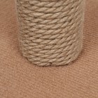 Домик для кошек с когтеточкой круглый, джут, 35 х 35 х 64 см, розовый - Фото 4