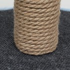 Домик для кошек с когтеточкой круглый, джут, 35 х 35 х 64 см, голубой - Фото 5