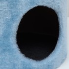 Домик для кошек с когтеточкой круглый, джут, 35 х 35 х 64 см, голубой - Фото 6