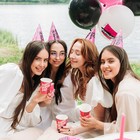 Колпак бумажный на день рождения Happy Birthday, в наборе 6 шт. - Фото 7