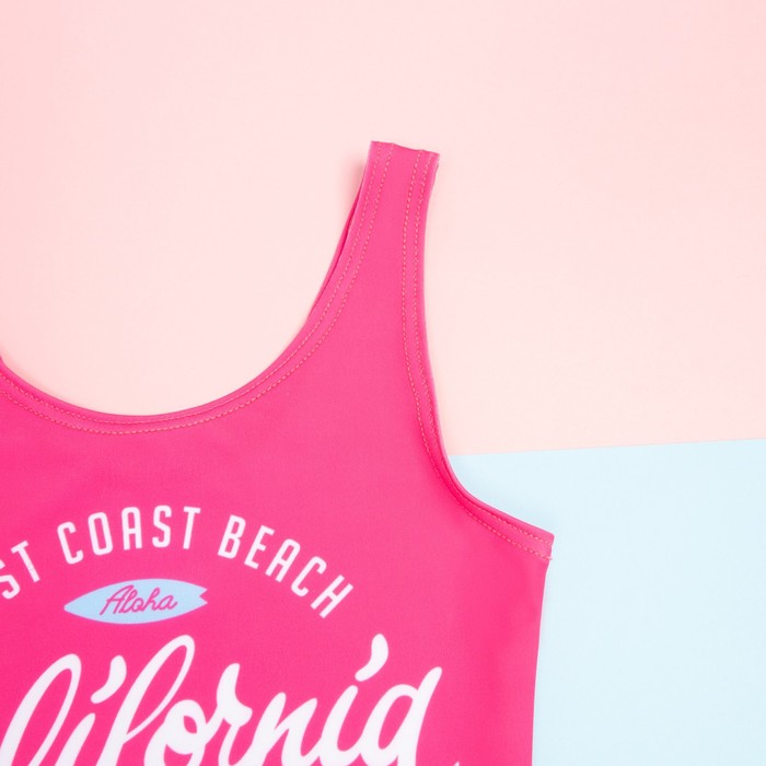 Купальник детский слитный KAFTAN «Пляж», рост 122-128 см, розовый