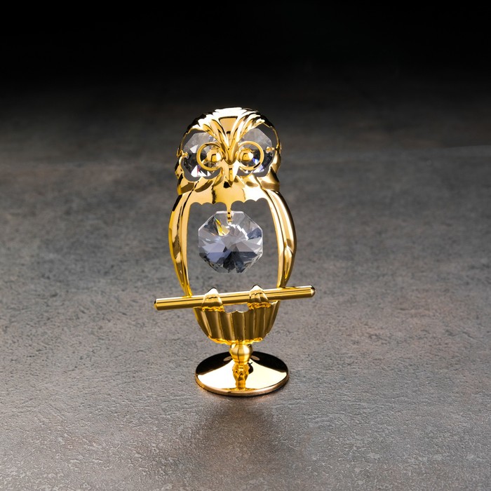 Сувенир "Сова", 9х5х3 см, с кристаллами