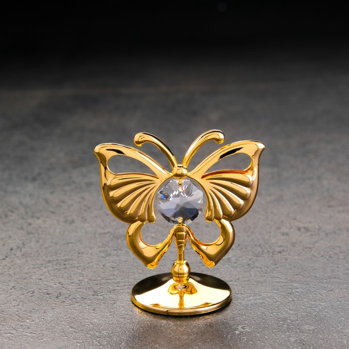 Сувенир "Бабочка", 5,5х5х3 см, с кристаллами
