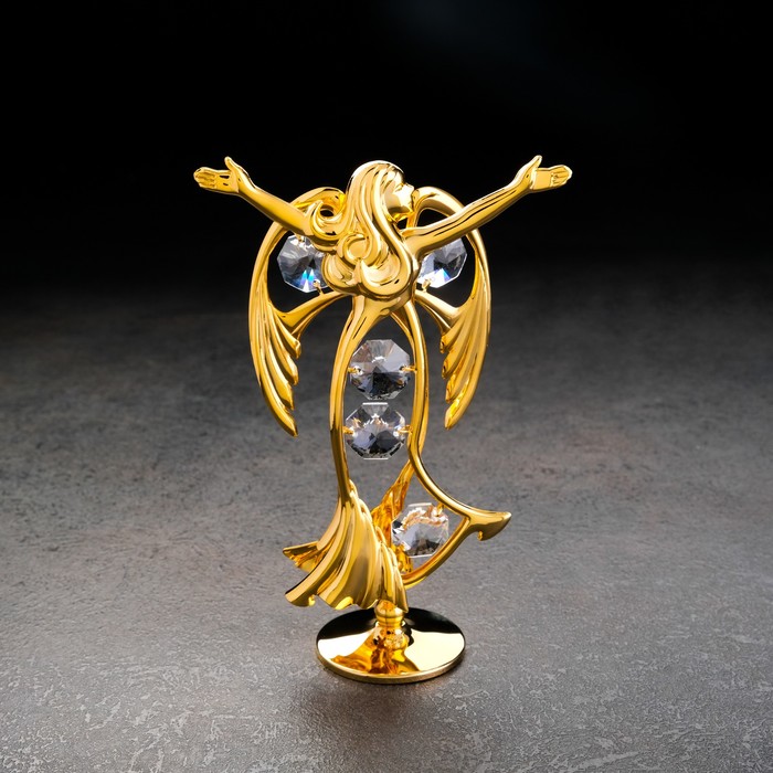 Сувенир "Ангел", 12х8х3,5 см, с кристаллами