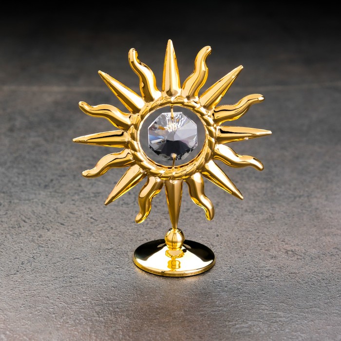 Сувенир "Солнце", 8,5х7х3 см, с кристаллами