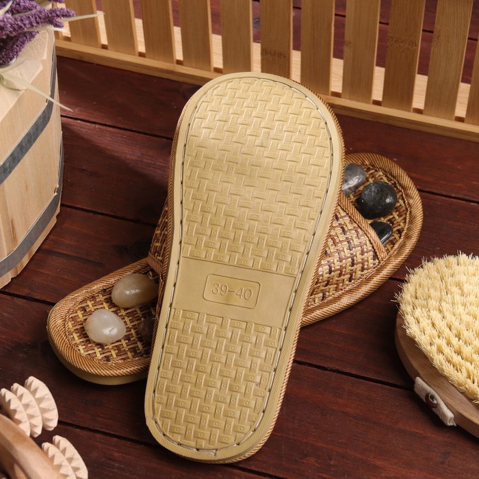 Тапочки массажные нефритовые женские 39-40 34983