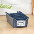 Органайзер для специй STONE, 5 секций, цвет темный камень - Фото 4