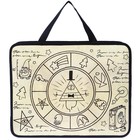 Папка пластиковая с ручками А4, на молнии, 75х330х260 мм, Гравити Фолз - фото 119099724