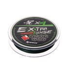 Шнур NISUS Extrasense X4 PE, диаметр 0.22 мм, тест 10 кг, 150 м, зелёный - фото 10487185